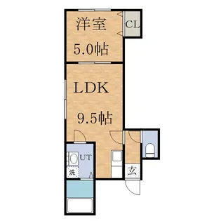 カーサノーチェ【202号室】の間取り
