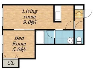 パルティールTM北郷【205号室】の間取り