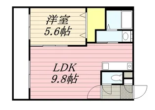 ボンシャンス南郷【301号室】の間取り