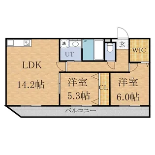 ルーエ厚別中央【3階】の間取り