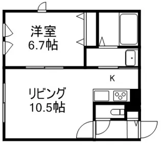 アビネス本通Ⅱ【4階】の間取り