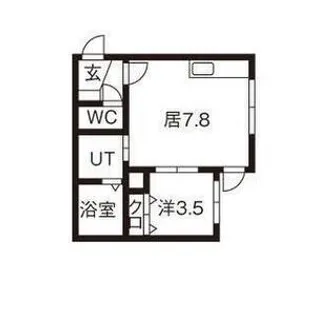 1LDKの間取り画像