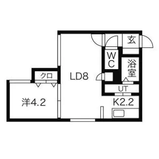 レジデンス学園前【0202号室】の間取り