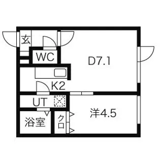 パームヒル南郷III【305号室】の間取り