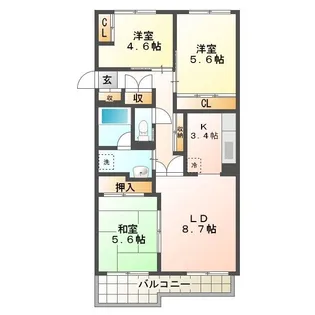 SUNRISE AVENUE(サンライズアヴェニュー)【101号室】の間取り