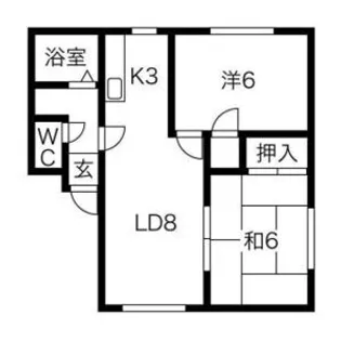 NORTH FIELD弐番館【2階】の間取り