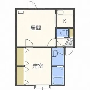グリーンヒル上野幌【203号室】の間取り