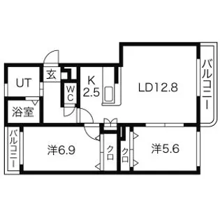 エムズB【405号室】の間取り