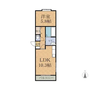 イーストムーン4・16【2階】の間取り