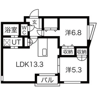 ichi to san A【3階】の間取り