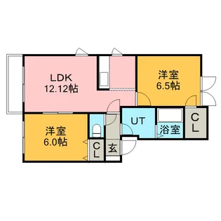 LUMINOUS OOASA (ルミナス大麻)【102号室】の間取り