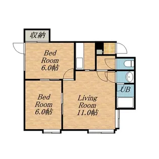 フォーサイト平和通【201号室】の間取り
