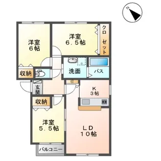 LOUVRE元江別(ルーブル元江別【305号室】の間取り