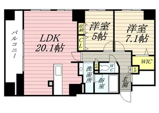 ラ・クラッセ札幌ステーションルミエール【5階】の間取り