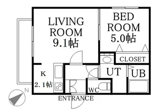 プレスタール【3階】の間取り