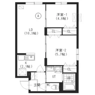 ラグジースペース栄通【4階】の間取り