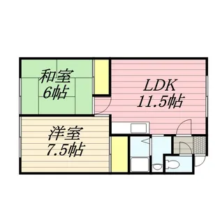 ビューティ4・3B【0206号室】の間取り