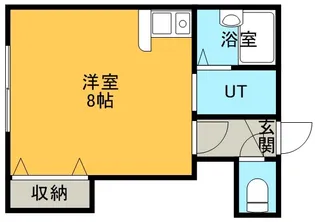 アパルトマン中の島【0204号室】の間取り