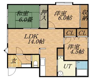 ハイツティアレ セキスイハイム【102号室】の間取り