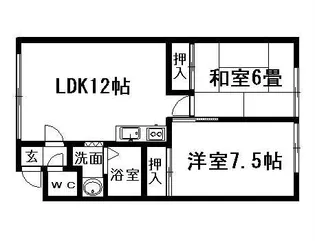 ビューティ4・3A【0101号室】の間取り