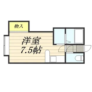 中の島JMハウス【0107号室】の間取り