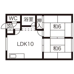 くるみハイツ【202号室】の間取り