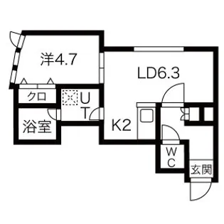 KAZU本通【202号室】の間取り