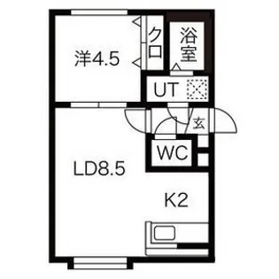 アレス菊水【1階】の間取り