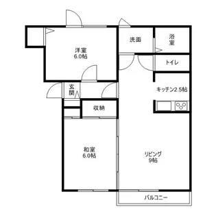 アルカディア大谷地【0201号室】の間取り