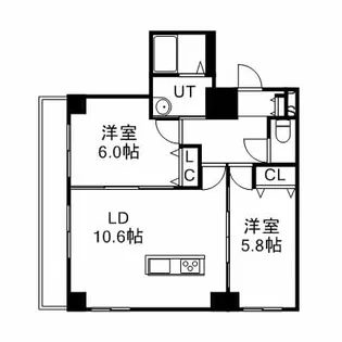 HILLS GARDEN 東札幌【7階】の間取り