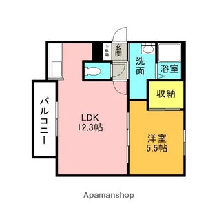パッシブプレイスA棟【305号室】の間取り