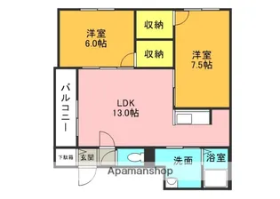 パッシブプレイスC棟【203号室】の間取り