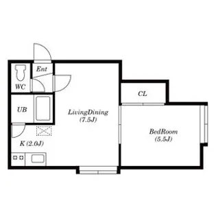 リバーハイツA【3階】の間取り