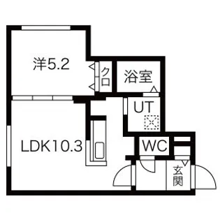 ALPHA東札幌A2【1階】の間取り