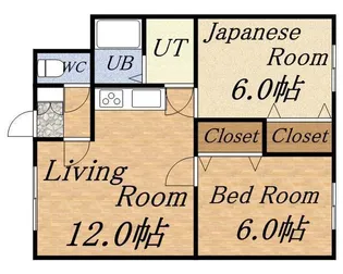 コーポ栄【203号室】の間取り