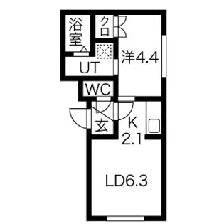 グランメール東札幌23【4階】の間取り