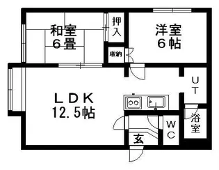 エステートピアL【0102号室】の間取り