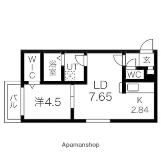 LAPIS BLAU厚別中央【4階】の間取り