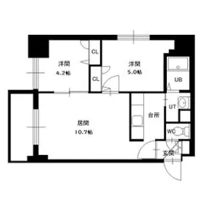 ライラックヒルズ厚別【6階】の間取り
