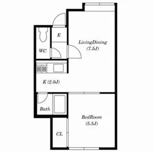 ハイツサザンクロス【103号室号室】の間取り