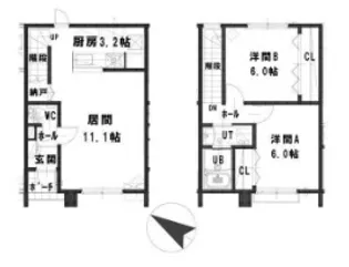 LA・FORTE野幌【1階】の間取り