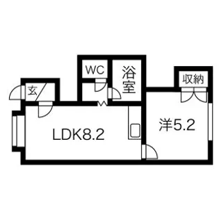 グランドール川下【3階】の間取り