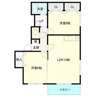 パリオ月寒東【4階】の間取り