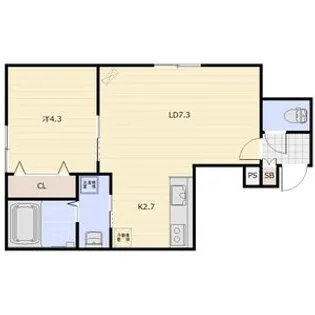 ALIVIO東野幌(アリビオ)【206号室】の間取り