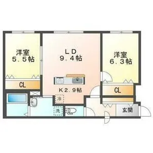 CRECIA(クレシア)【4階】の間取り