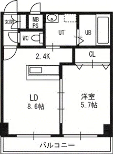 レゾ札幌【6階】の間取り