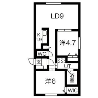 シュア・コート月寒【2階】の間取り