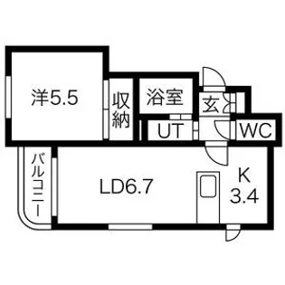 プランドール【101号室】の間取り
