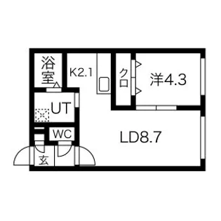 ボヌール美園【4階】の間取り