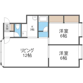 第18大成コーポ【0202号室】の間取り